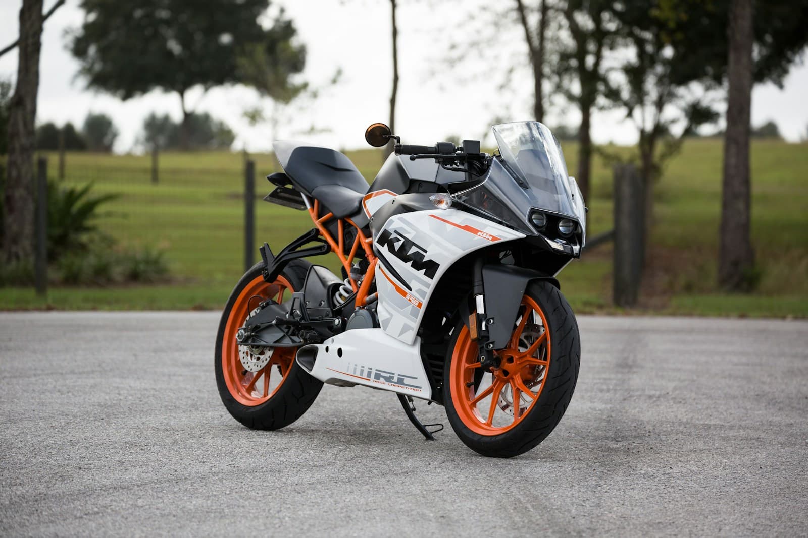 Performance motorcycle prepared for the road